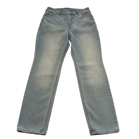 Old Navy Denim - Old Navy Wow Straight High Rise Jeans Light Wash Blue Womens 6 Short Stretch